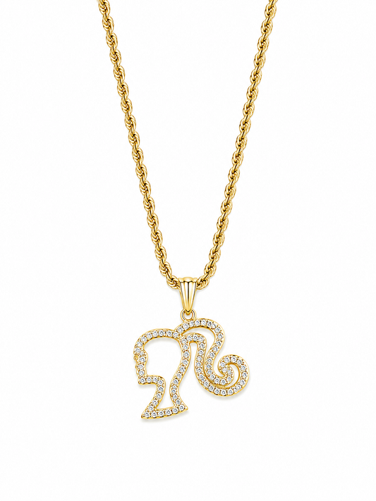 Barbie Gold-Plated Pendant Necklace