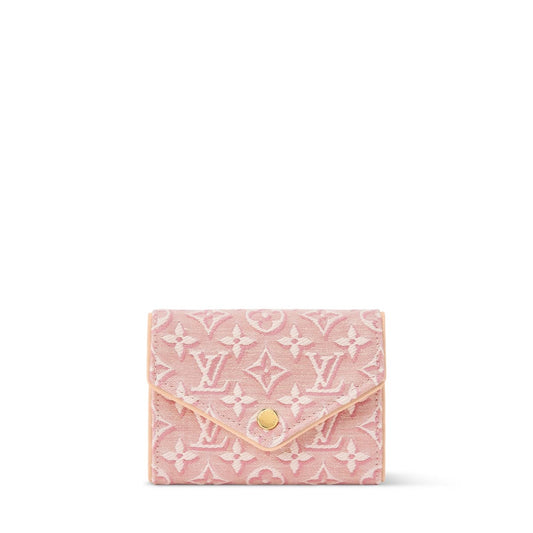 Victorine Leather Wallet – Pink